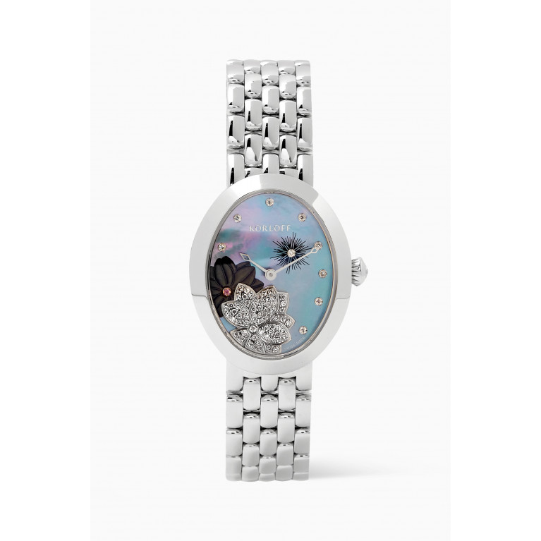 Korloff - Jardin Des Tuileries Quartz Diamond & Stainless Steel Watch, 30mm