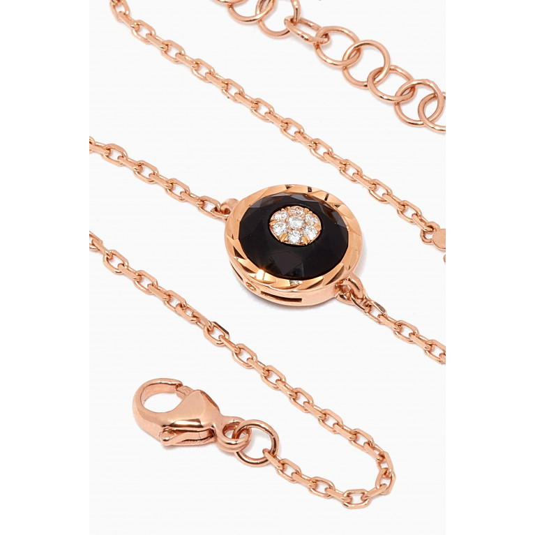 Korloff - Saint-Petersbourg Onyx & Diamond Bracelet in 18kt Rose Gold Black
