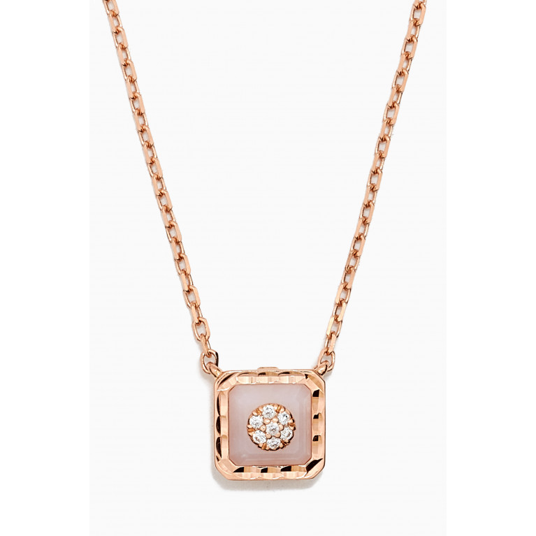 Korloff - Saint-Petersbourg Opal & Diamond Necklace in 18kt Rose Gold Pink