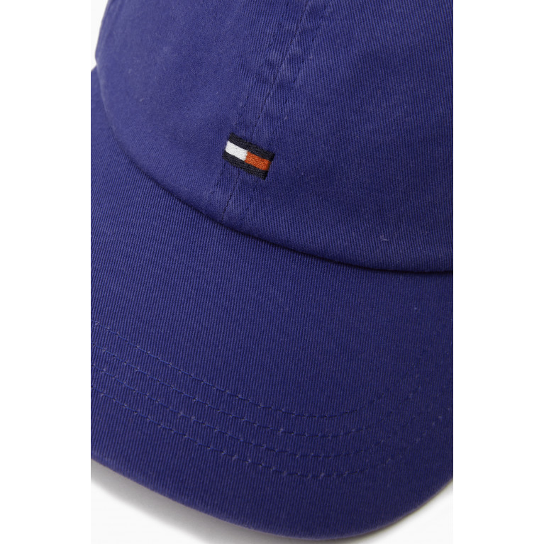 Tommy Hilfiger - Flag Logo Cap in Cotton-twill Blue