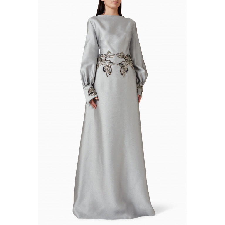 Reem Acra - Embellished Gown in Mikado