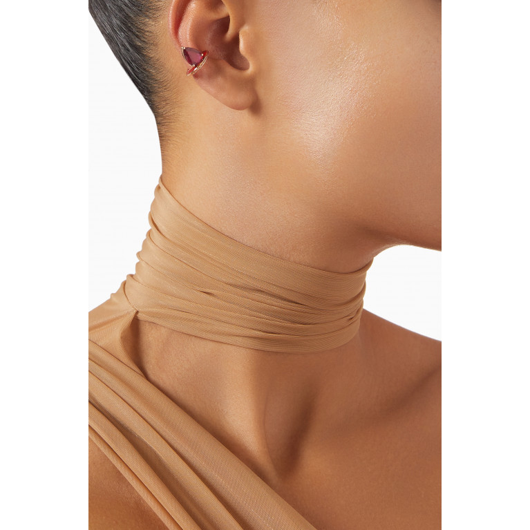 Savolinna - Linette Piorra Ruby Diamond Ear Cuff in 18kt Rose Gold