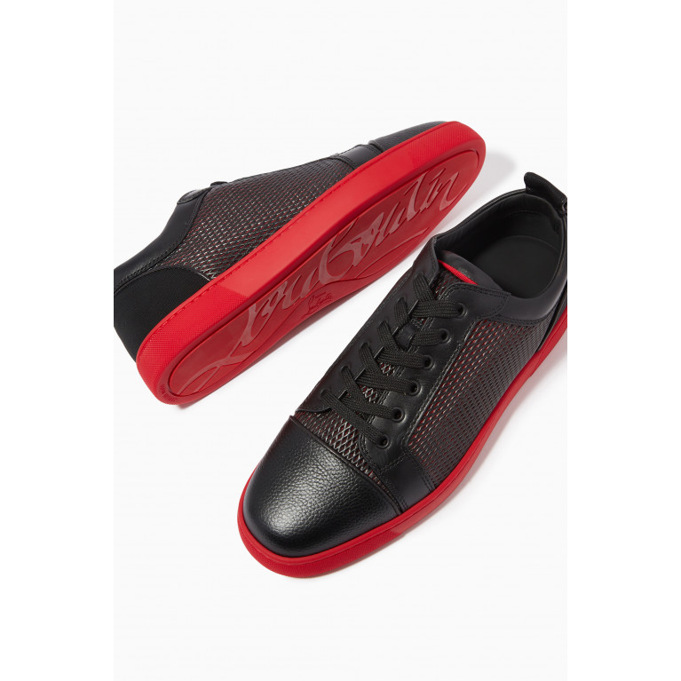 Christian Louboutin - Louis Junior Sneakers in Mesh & Grainy Leather