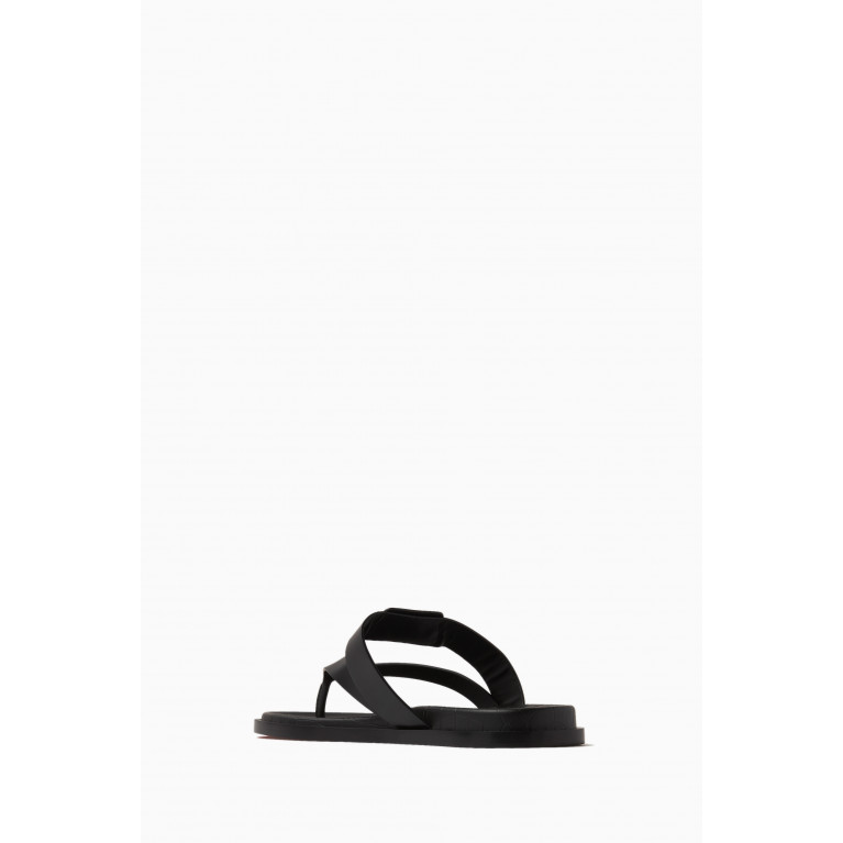Christian Louboutin - Paolito Rui Logo Flat Sandals in Leather