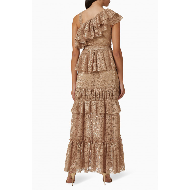 NASS - Tiered Maxi Dress in Lace Neutral