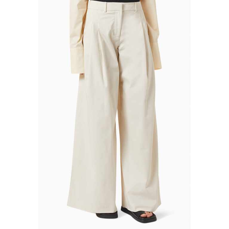 ANNA QUAN - Joan Low-rise Wide-leg Pants in Cotton
