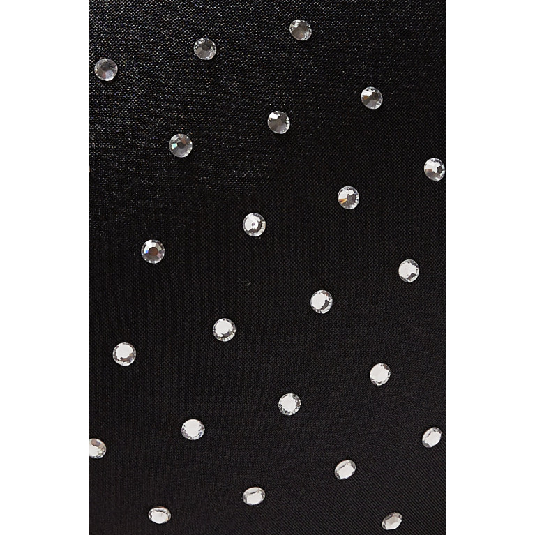 The Andamane - Hollywod Crystal-embellished Bra Top in Shiny Lycra