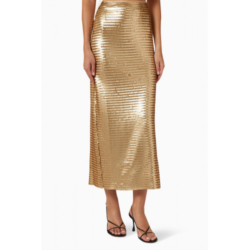 Suboo - Pyra Slit Maxi Skirt in Sequins