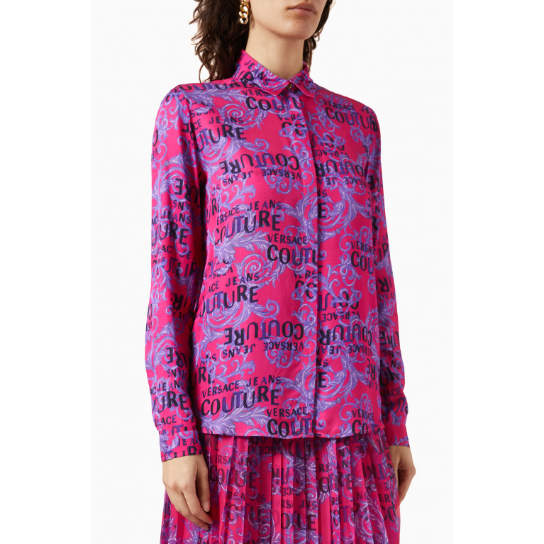 Versace Jeans Couture - Logo Print Shirt in Twill