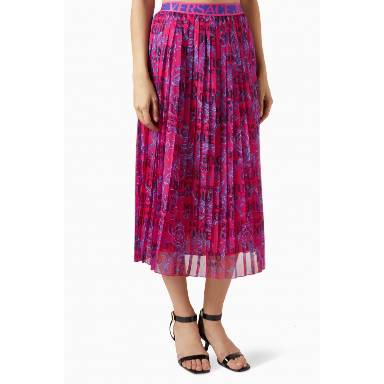 Versace Jeans Couture - Logo Midi Skirt in Chiffon