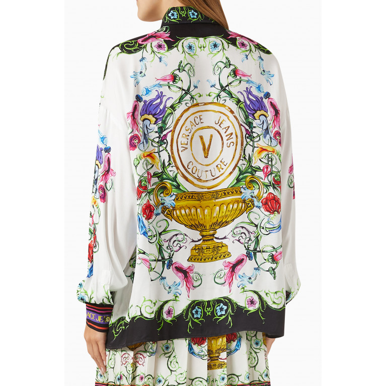 Versace Jeans Couture - Garden-print Shirt in Viscose Multicolour