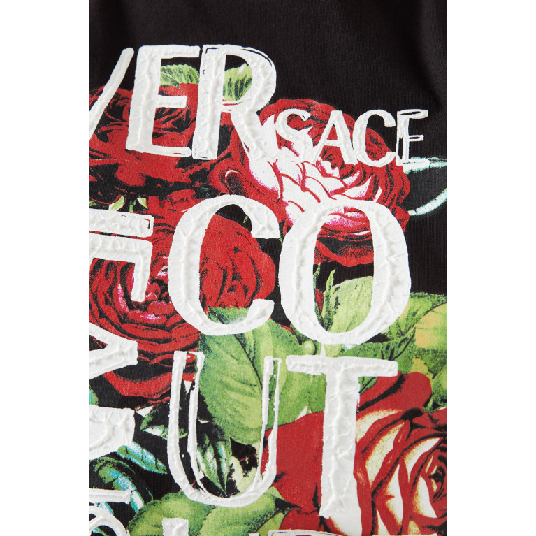Versace Jeans Couture - Doodle Roses T-Shirt in Cotton Jersey