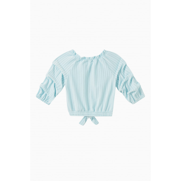 Habitual - Velour Gathered Sleeves Top in Polyester