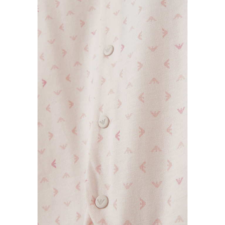 Emporio Armani - Logo Sleepsuit Set in Cotton Pink