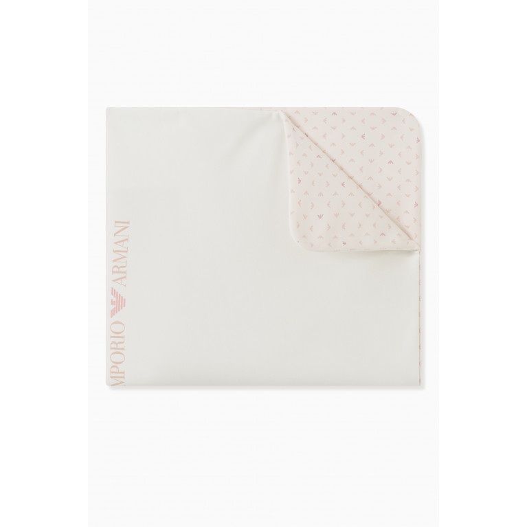 Emporio Armani - Logo Print Blanket in Cotton Pink