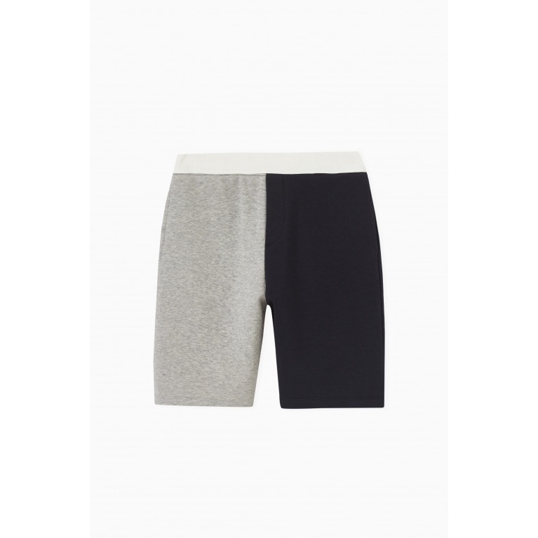 Emporio Armani - Colour-block Shorts in Cotton Grey