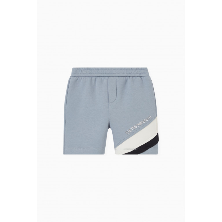 Emporio Armani - Contrast Detail Shorts in Cotton Blue
