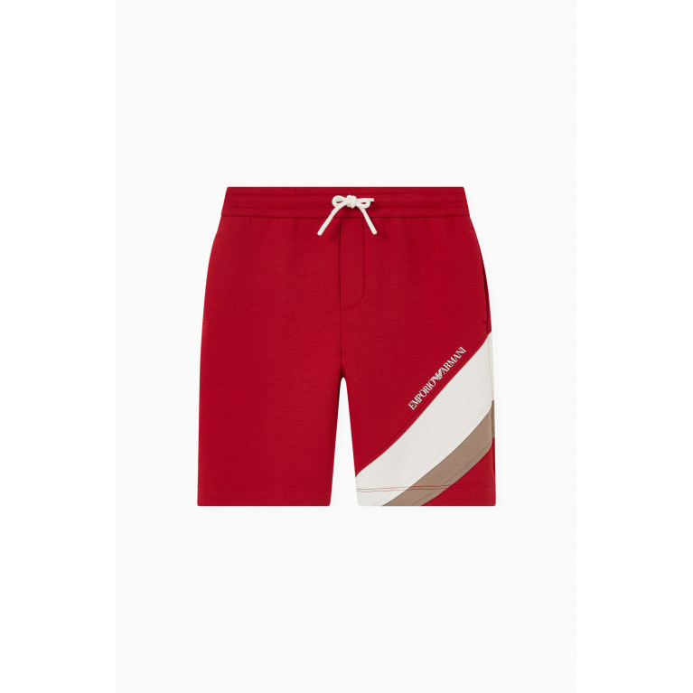 Emporio Armani - Contrast Detail Shorts in Cotton Red