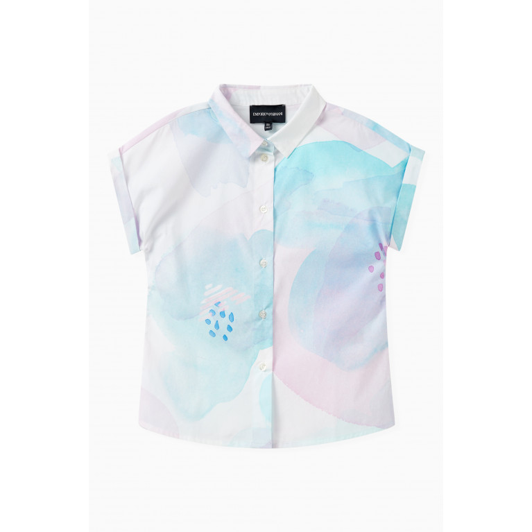 Emporio Armani - Flower Print Shirt in Cotton