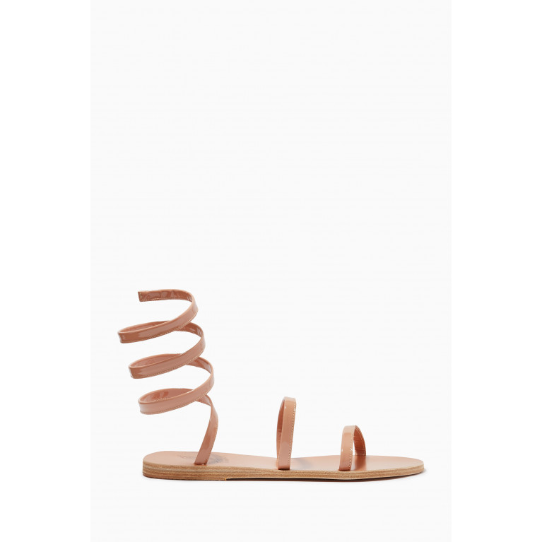 Ancient Greek Sandals - Ofis Wrap Around Sandals in Leather Neutral