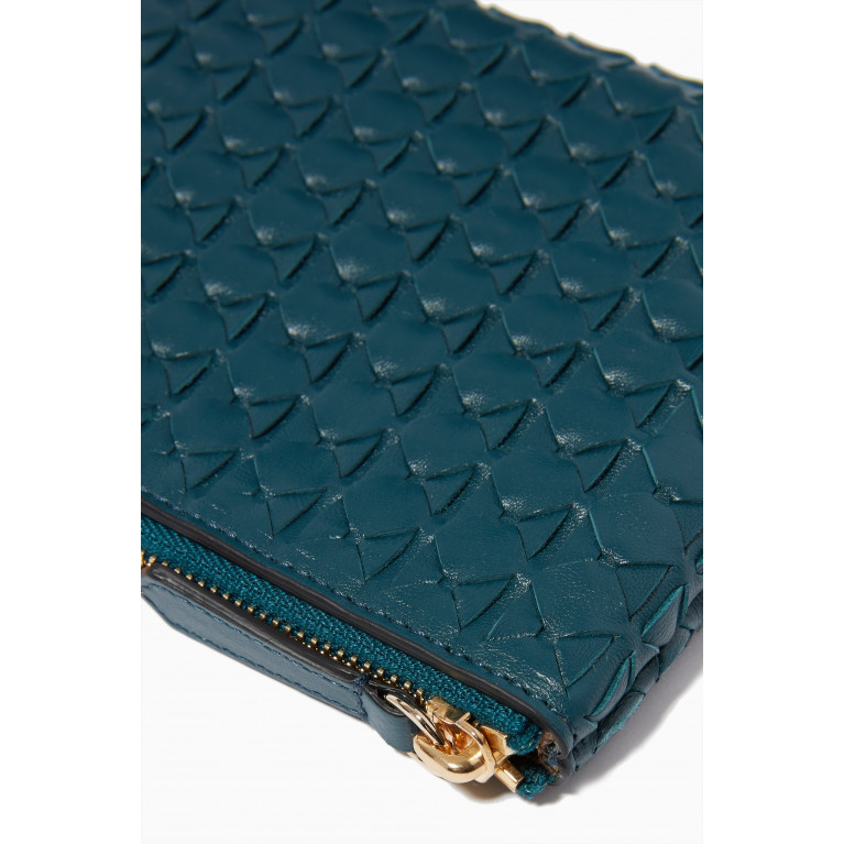 Serapian - Pouch in Mosaico Leather Blue