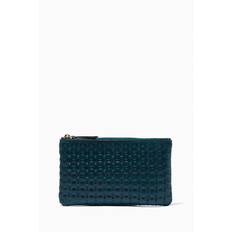 Serapian - Pouch in Mosaico Leather Blue