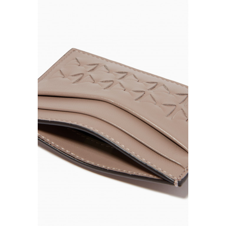 Serapian - Card Holder in Mosaico Leather Neutral