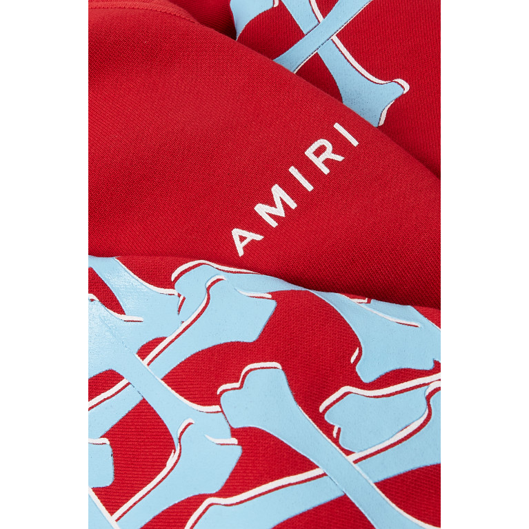 Amiri - Logo Bones Sweatpants in Cotton Red