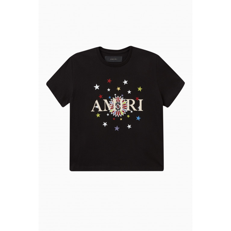Amiri - Stars Logo T-shirt in Cotton Black