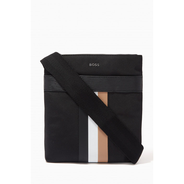 Boss - Signature-stripe Envelope Bag in Recycled Nylon