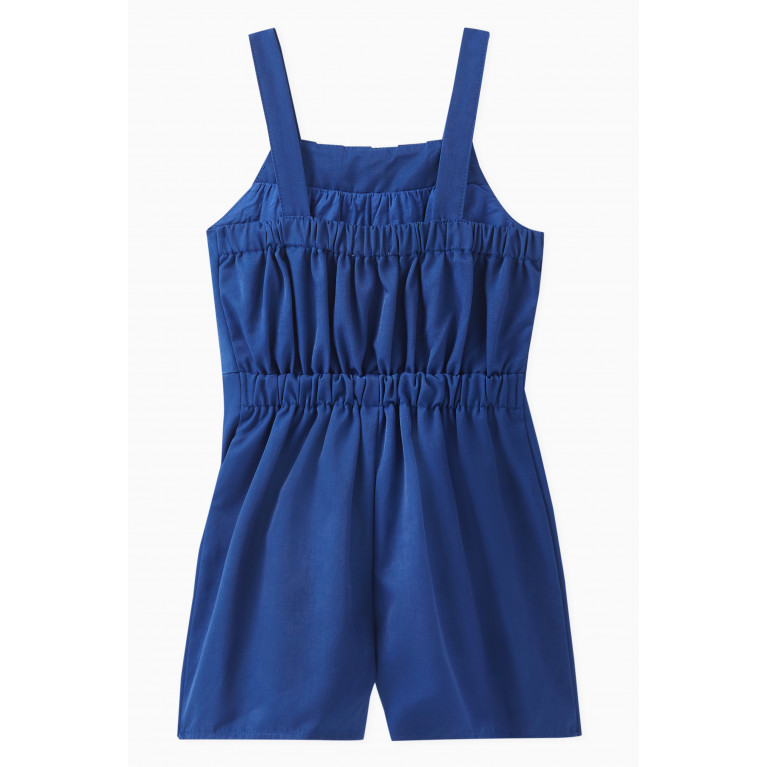 Habitual - Mock Wrap Gathered Romper in Cotton-blend