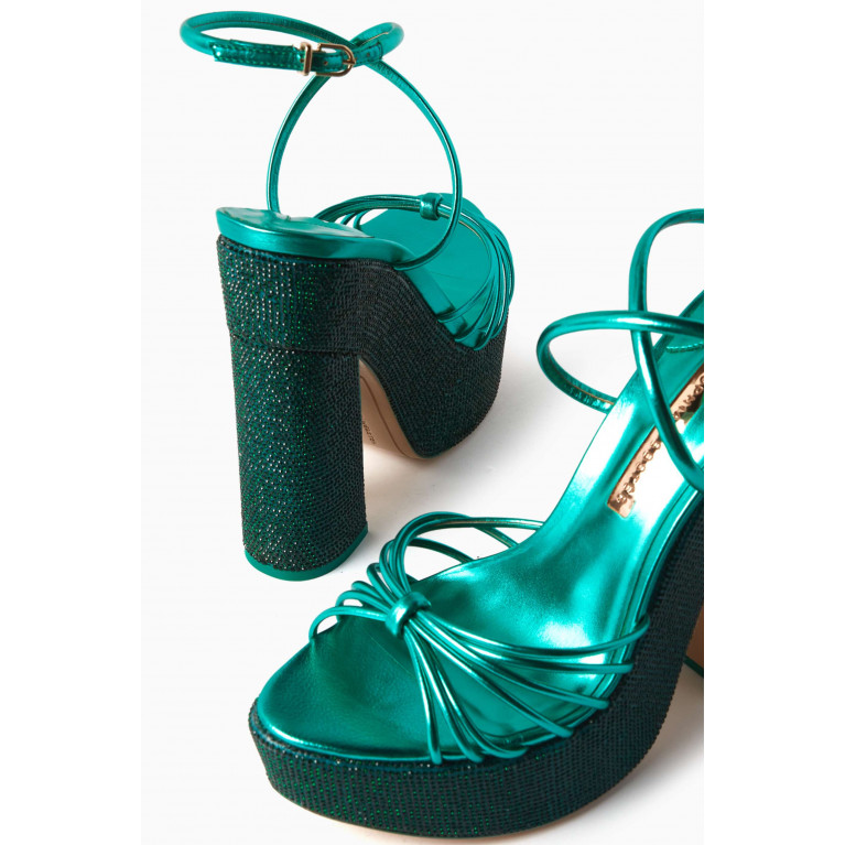 Sophia Webster - Rue 140 Platform Sandals in Metallic Leather