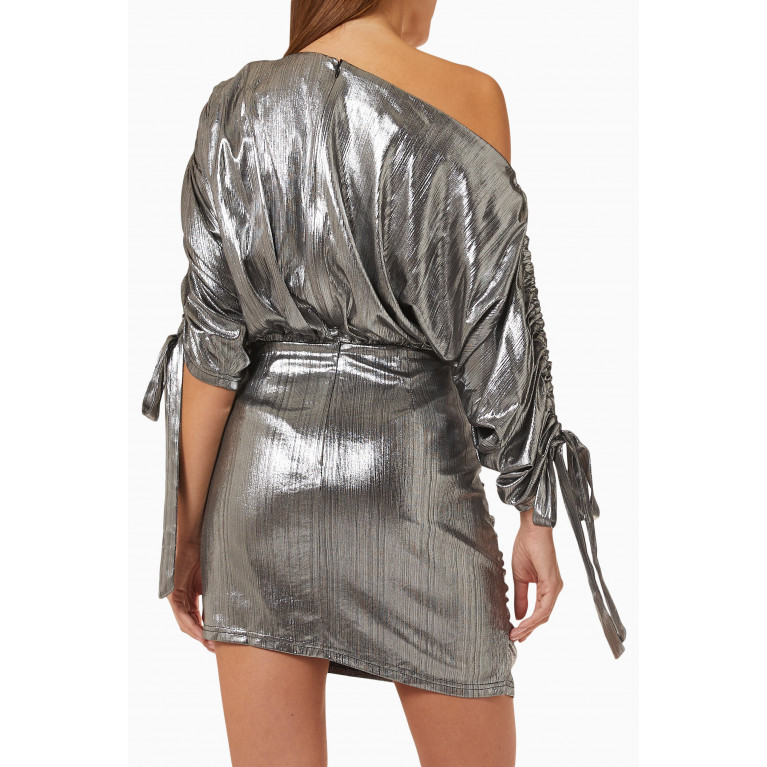 Elliatt - Jetta One-shoulder Mini Dress Silver