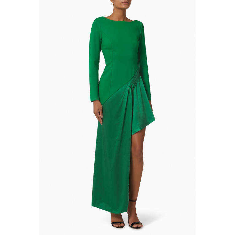 Elliatt - Edinburgh Asymmetric Mini Dress Green
