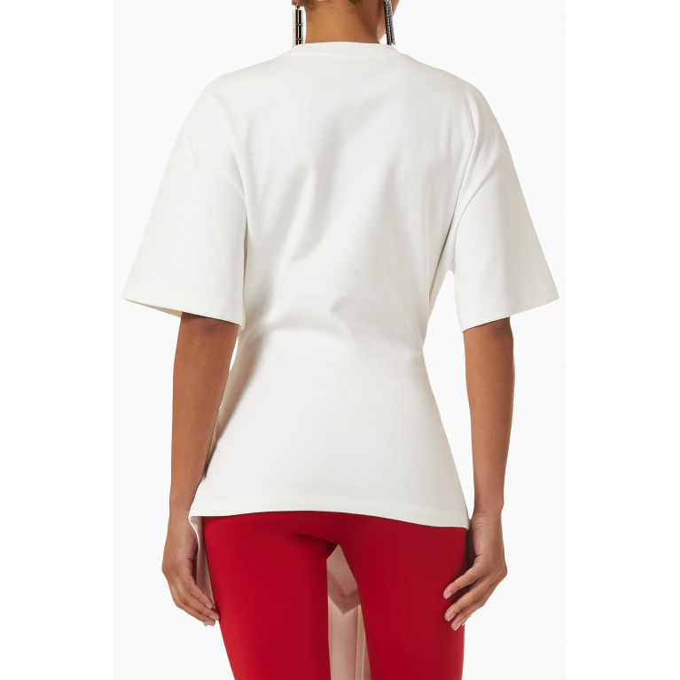 The Attico - Mabel T-shirt in Cotton White