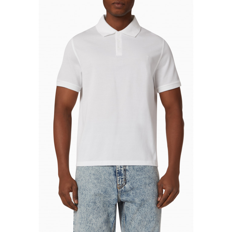 Saint Laurent - Monogram Polo Shirt in Organic Cotton Piqué