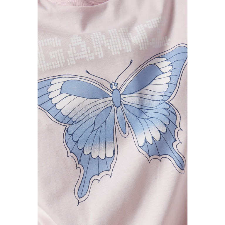 Ganni - Butterfly-print T-shirt in Organic Cotton