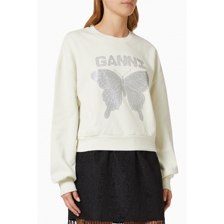 Ganni - Butterfly Sweatshirt in Fleece