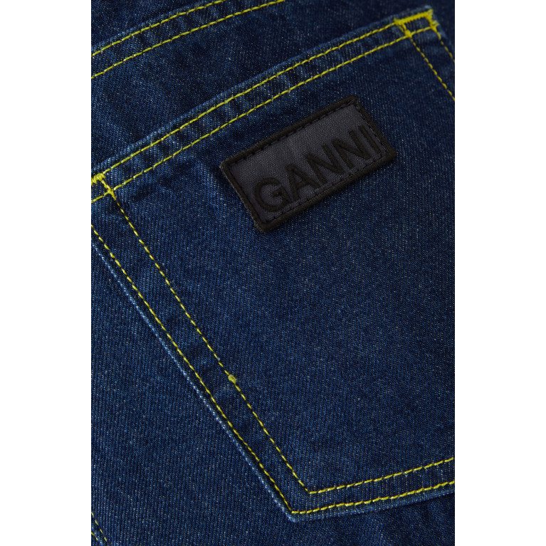 Ganni - Dark Rinse Cargo Jeans in Denim