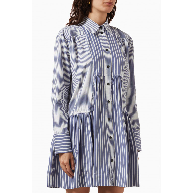 Ganni - Striped Shirt Dress in Cotton