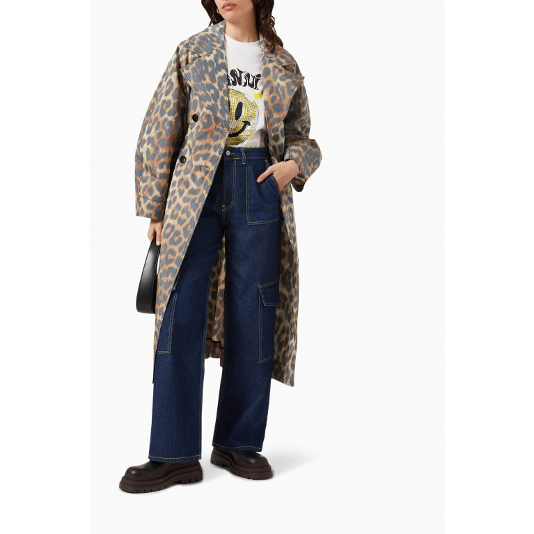 Ganni - Leopard Print Coat in Recycled Polyester