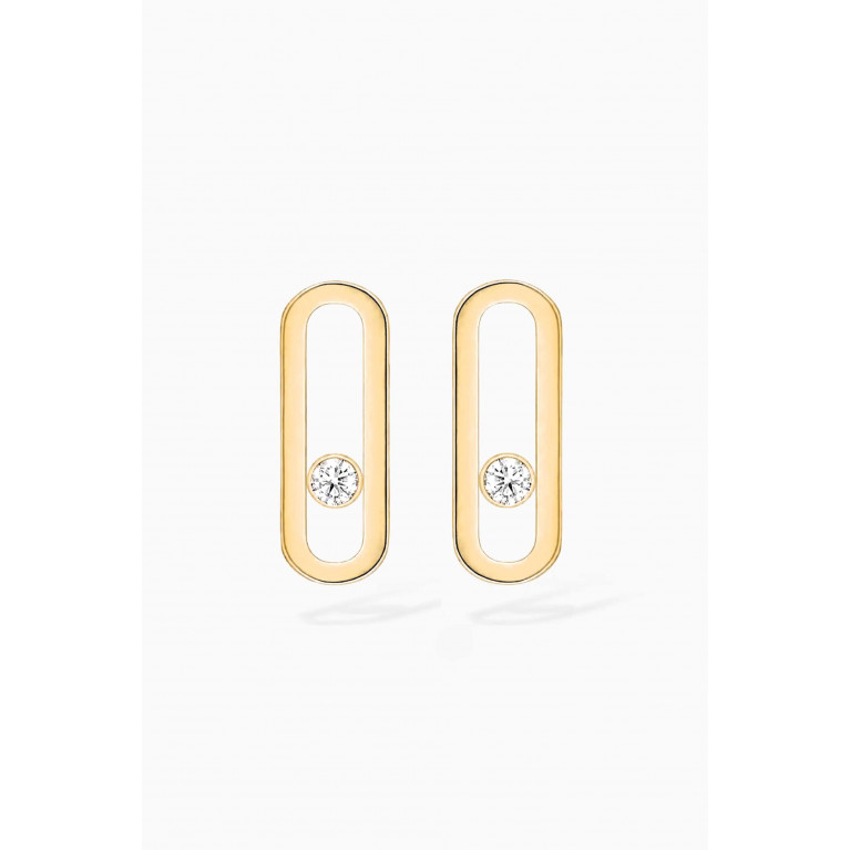Messika - Move Uno Diamond Earrings in 18kt Gold Yellow