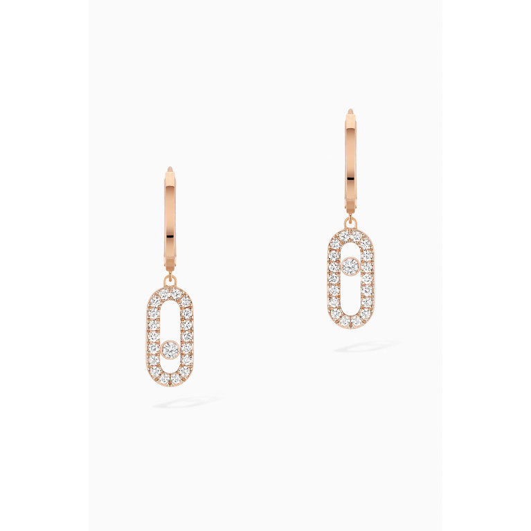 Messika - Move Uno Diamond Hoop Earrings in 18kt Rose Gold