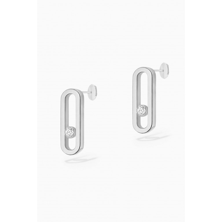 Messika - Move Uno Diamond Earrings in 18kt White Gold White