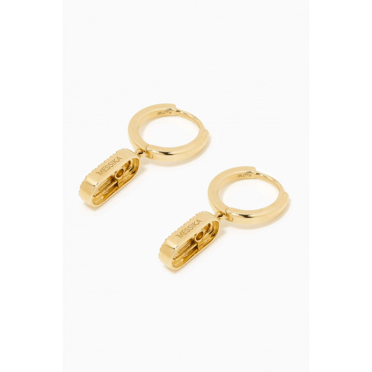 Messika - Move Uno Diamond Hoop Earrings in 18kt Gold Yellow