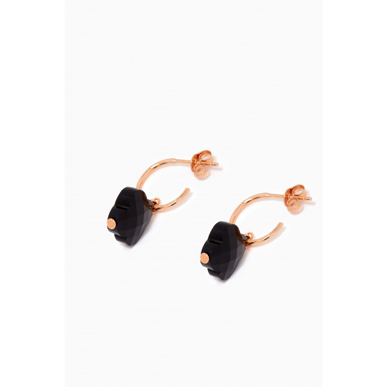 Morganne Bello - Friandise Clover Drop Earrings in 18kt Rose Gold