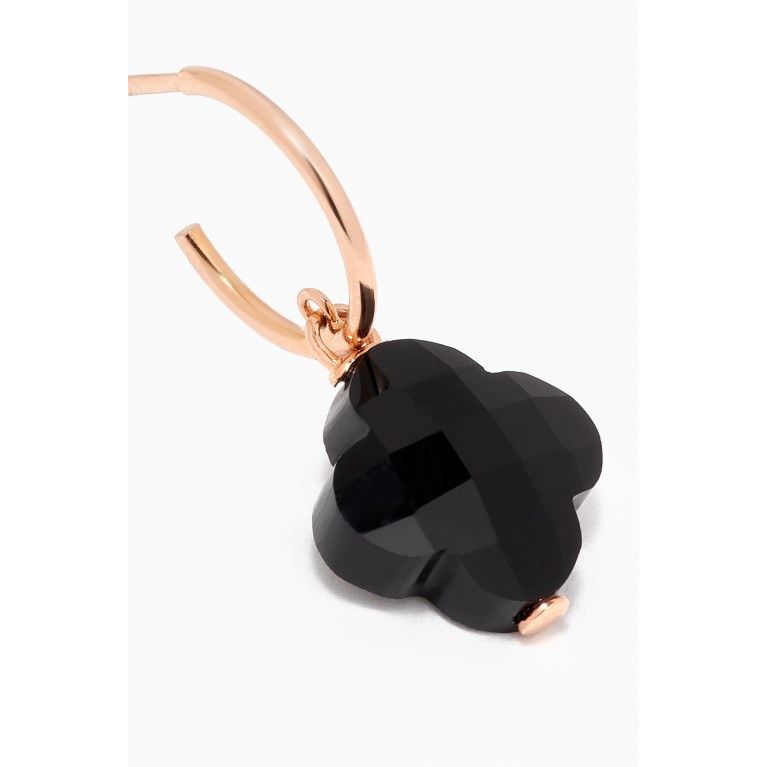 Morganne Bello - Friandise Clover Drop Earrings in 18kt Rose Gold