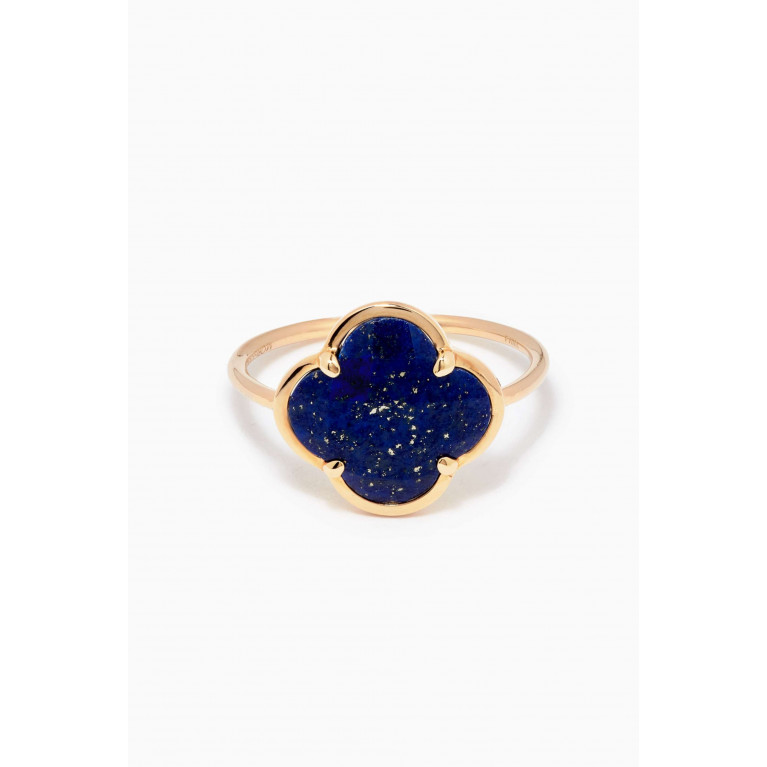 Morganne Bello - Victoria Clover Lapis Lazuli Ring in 18kt Gold