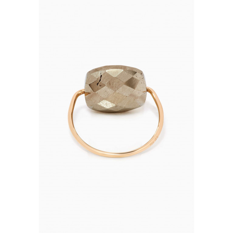Morganne Bello - Friandise Cushion Pyrite Ring in 18kt Gold