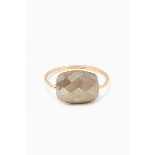 Morganne Bello - Friandise Cushion Pyrite Ring in 18kt Gold